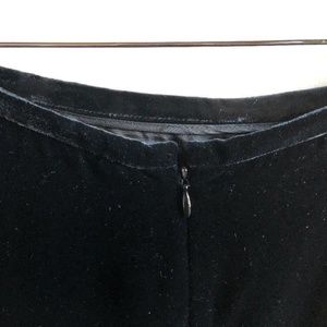 Vintage Black Velvet Silk Blend Pencil Skirt